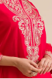 Red Zariwork Semi Crepe Readymade Salwar Suit